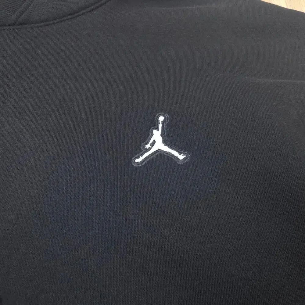 Jordan Brooklyn Essentials Fleece Hoodie Mens M Black Jumpman Pullover